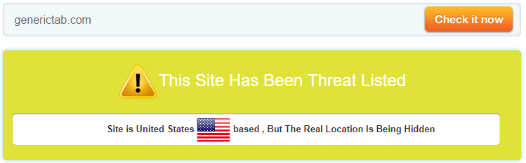 GenericTab.com Has Been Threat Listed